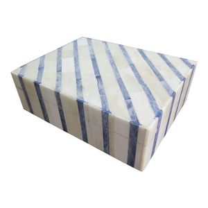 Boîte artisanale en os naturel incrusté pour bijoux et fruits secs – Décoration d'intérieur originale et créative - Product Image 2