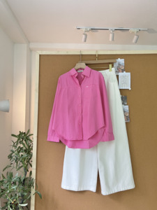 Camisa de Algodón Caqui de Manga Larga para Mujer, Corte Estándar, Estilo Casual con Botones y Bolsillos, Talla Única, Primavera/Verano, Venta al Por Mayor, Marca SUBICI - Product Image 3