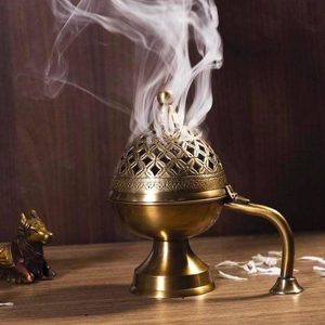 Nouveau Design Brûleurs d'encens en laiton décoratifs spirituels pour la pratique de la méditation, la stabilité et les prières, respectueux de l'environnement - Product Image 1