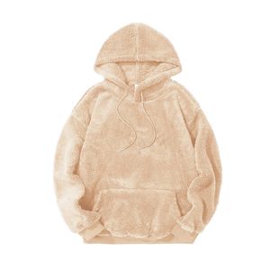 <b>Sherpa</b> Solid Breathable Heavy Weight Oversized Pullover <b>Hoodies</b> for <b>Men</b> Winter Custom Logo Sweatshirts - Product Image 4