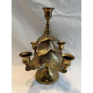 Round Xmas <b>tree</b> Design Candle Stand Brass <b>Tabletop</b> Decor Luxury Christmas Decoration Candle Holder Table Centerpiece & Accent - Product Image 5
