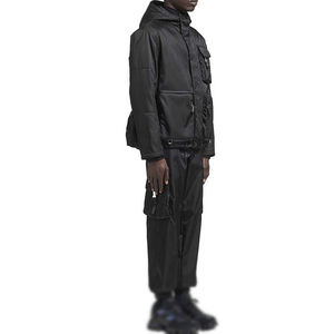 Services OEM, vente en gros de vestes cargo à col montant avec patchs en toile brodés sur mesure, grandes tailles pour un usage décontracté - Product Image 3