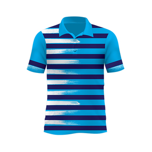 Custom Wholesale Latest Design Men Colorful Sublimation Hip Hop Short Sleeve Men Polo T Shirts - Product Image 3
