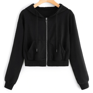Sudaderas Cortas de Moda Urbana para Mujer / Sudaderas Cortas de Manga Larga para Mujer, Talla Grande, Ropa Casual - Product Image 4