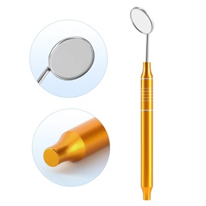 Kit de 4 outils de nettoyage dentaire manuels en acier inoxydable : gratte-dents, miroir buccal, pince, sonde dentaire, instrument de soin dentaire - Product Image 5