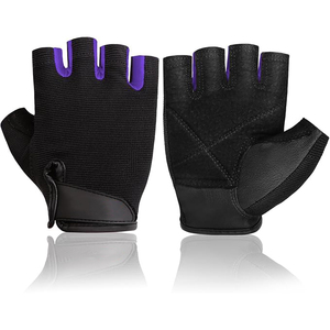 MADNI LEATHER INDUSTRIES PU Leather Half Finger Lace-Up Unisex Hand <b>Gloves</b> for <b>Weight</b> Lifting Gym Fitness Cross Training - Product Image 3