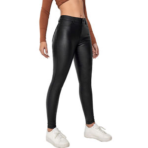 Pantalones de Cuero para Mujer de Diseño Elegante y Personalizados, Ropa Casual, Material de Cuero de Alta Calidad - Product Image 5