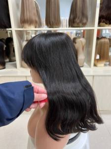 Wholesale Chinese Hair Glueless <b>Wigs</b> Pre Plucked Raw Virgin Human Hair hd Transparent for Lace Front Bob Wave <b>Wigs</b> with Bangs - Product Image 6