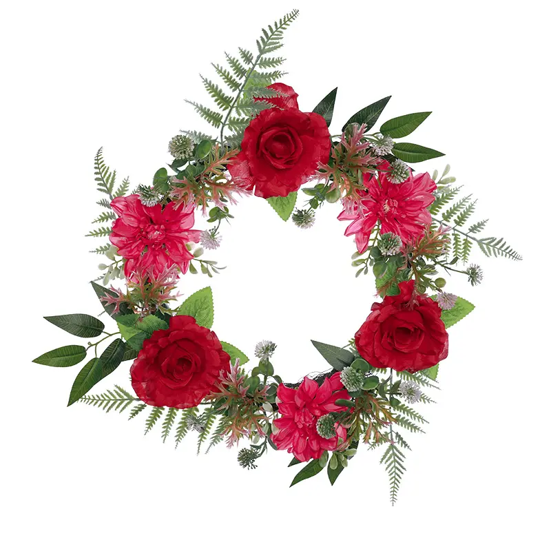 Fiori decorativi raccoglie tutto l'anno ghirlanda che fa forniture rose pianta artificiale