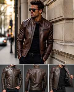 เสื้อแจ็คเก็ตหนังแฟชั่น คุณภาพส่งออก ผู้จัดจำหน่ายเสื้อผ้าหนัง - Product Image 5