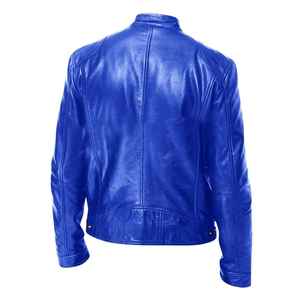 Vestes en cuir véritable vintage unisexe, style rétro classique, de haute qualité, avec logo frontal, pour l'hiver - Product Image 2