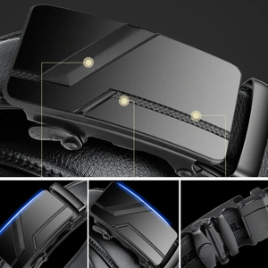 Wholesale Vintage Genuine Leather Golf Sport Belt Ball <b>Marker</b> Auto Lock Buckle Waterproof Breathable Gift Box - Product Image 6