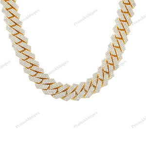 Cadena cubana de eslabones de 18 mm y 22 pulgadas, chapada en oro amarillo, de plata de ley 925, estilo hip hop, gruesa, de lujo, para hombre - Product Image 3