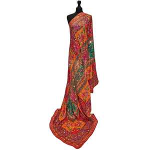 <b>Wedding</b> Wear Mirror <b>Shawls</b> Fashion Scarves & Hijabs Elegant Traditional Embroidery Festive Party Wear Women Wholesale Clothing - Product Image 1