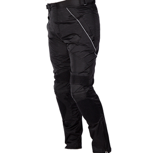Motorcycle Leather Cordura Riding Pants with CE Removable <b>Knee</b> & Hip <b>Protectors</b> | Waterproof Biker Trousers | Hike Impex - Product Image 1