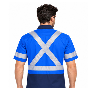 Camisetas de alta visibilidad EAZWEARS para hombre, ropa de seguridad industrial para obras de construcción, reflectante, para uso privado y al por mayor. - Product Image 4