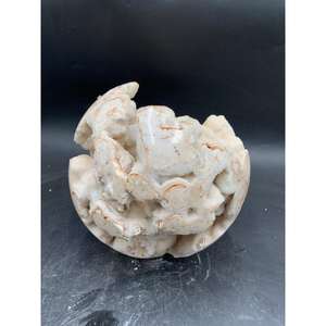 Indonesian Natural Snow Calcite <b>Crystal</b> Ball 19 cm Polished Decorative Display and Collectible Use - Product Image 3