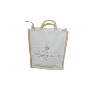 Hot Selling Natural Quality Jute and <b>Canvas</b> Laminate Tote <b>Bag</b> Eco Friendly Reusable Shopping <b>Bag</b> Durable Grocery Carry <b>Bag</b> - Product Image 3
