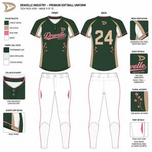Ensemble Maillot et Pantalon de Softball Personnalisé OEM pour Femme, Blanc, 260 GSM, Polyester Interlock, Tenue de Sport Performance pour Équipe, Faible MOQ - Product Image 5