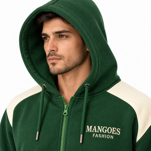 Sudadera Unisex con Capucha y Cierre de Botones, Forro Polar Grueso, Estampado Personalizado, Bordado, 100% Algodón, Tela de 440g, Ecológica, Corte Regular - Product Image 5