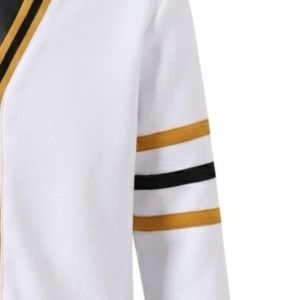 Customized Alpha phi Neutral Fleece <b>Cardigan</b> Cream Brown Gold Greek Apparel Fraternity <b>Button</b> Up Sweater Premium Fit - Product Image 4
