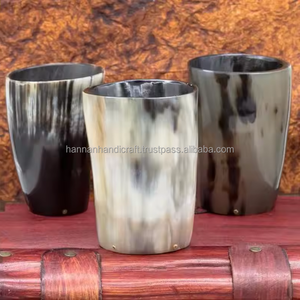 Verre à boire artisanal en corne de buffle, fait main, écologique, tasse naturelle pour la cuisine et la décoration - Product Image 4