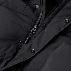 High Quality Customized Men's Long <b>Thin</b> Canvas Waterproof Breathable <b>Puffer</b> <b>Jackets</b> 2026 New Arrival High Street Style Hooded - Product Image 5