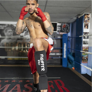 Espinilleras de Karate para Entrenamiento, Algodón Elástico, Protección para Boxeo y Artes Marciales, Acolchado de EVA, Diseño Personalizado - Product Image 1