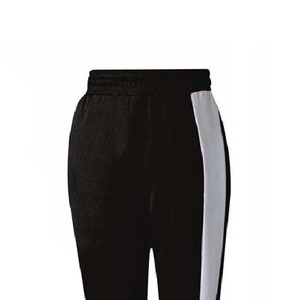 Women's <b>2</b>-<b>Piece</b> Sporty Tracksuit <b>Set</b> Full Sleeve Knitted Breathable Black With <b>White</b> Side Stripe Regular Fit All Seasons - Product Image 5