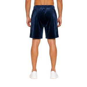 Pantalones cortos de terciopelo ligero color índigo oscuro para hombre, poliéster, ropa de estar moderna, diseño premium, pantalones cortos de terciopelo para hombre - Product Image 2