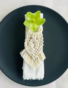 Juego de Anillos para Servilletas de Macramé – Decoración Boho para Mesa de Boda - Product Image 2