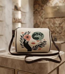 Solid PU Canvas <b>Tote</b> Crossbody Shoulder <b>Bag</b> Zipper Closure Portable Anti-Theft Custom Name Gift <b>Bag</b> for <b>Summer</b> Travel Daily Use - Product Image 3