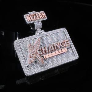 Bereal Custom Moissanite Brilliant Cut Iced VVS Hip Hop Name Letter Pendant 925 Silver 18K Gold for Certified Necklace Chain - Product Image 1