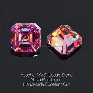 Fancy Vivid Asscher Cut Pink Diamond 1.08ct Vs1 VV1 Asscher Cut GIA Certified Lab Grown Diamond para joyería Diamante Suelto CVD - Product Image 2