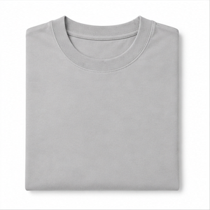 Custom Silver Grey Cotton <b>Modal</b> Athletic Mens Oversized Short Sleeve <b>T</b>-<b>Shirt</b> MTS-OVR-0045 - Product Image 4