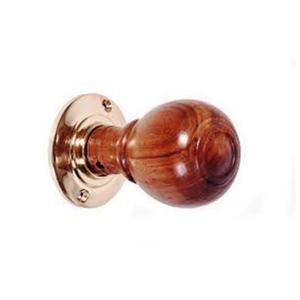 Victorian Wood <b>Brass</b> Beehive <b>Door</b> <b>Knob</b> | Vintage Round Handle for Kitchen Dining Living Bedroom Hotel Home Office Entryway Decor - Product Image 3