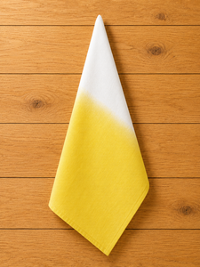 Paño de Cocina de Lino Amarillo Degradado |   Paño de Cocina de Lino Teñido en Degradado |   Paño de Cocina de Lino Premium - Product Image 3