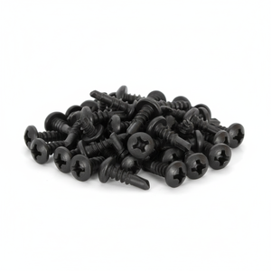 Vis à tête cylindrique PDC 11 en acier au carbone revêtu noir, pointe de perçage, empreinte Phillips, filetage standard, classe 4.8 6.8, 3.5-4.8mm - Product Image 1