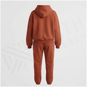 Conjunto Deportivo Unisex de Sudadera con Capucha y Pantalones Jogger en Color Sólido, 100% Algodón, Peso Medio, Informal, para Otoño - Product Image 2