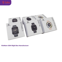 Fabricante de Cajas Rígidas Personalizadas OEM de Vietnam, Caja de Regalo de Papel Kraft Biodegradable y Reciclable para Relojes Inteligentes y Productos Electrónicos de Lujo