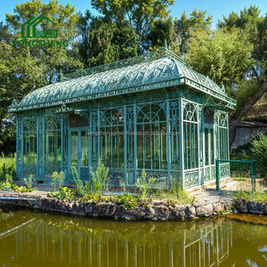 Custom classico giardino vittoriano serra telaio metallico facilmente assemblato per matrimoni ed eventi realizzati con materiale naturale - Product Image 1