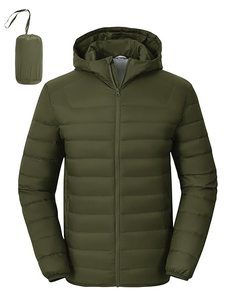 Men's Down Puffer <b>Jacket</b> with Hood <b>Packable</b> Lightweight Puffy Winter Coat Hooded - Product Image 4