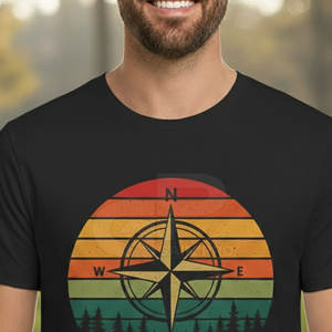 T-shirt tendance en coton pour homme, style western, pour un look décontracté estival et streetwear. - Product Image 6