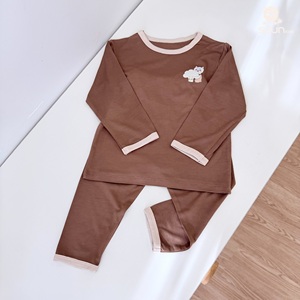 SeunKids Ensemble de pyjama à manches longues pour bébé, en coton, imprimé dessin animé, respirant, unisexe, vêtements de printemps - Product Image 4