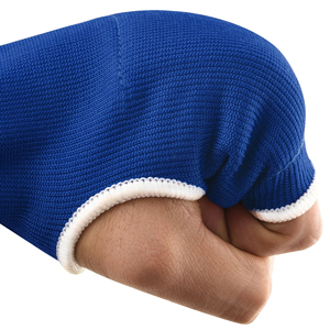 Bandages de boxe demi-doigts noirs et rouges en tissu élastique confortables pour l'entraînement toutes saisons - Product Image 6