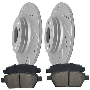 Dischi Freno Posteriori Forati con Pastiglie Freno Premium per Ford Fusion MKZ 2006-2011 e Mazda 6 - Sistemi Frenanti Milan-Tuning - Product Image 1