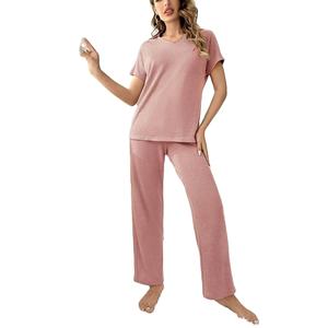 Women Two Piece <b>Sets</b> Casual Solid Color Short Sleeve T-<b>Shirt</b> <b>Trousers</b> Fashion Embroidery O-Neck T <b>Shirt</b> From BD Supplier - Product Image 5