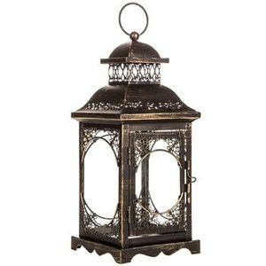 Concept Home Iron Cutout Lantern Intricate Cutout Design Handmade Lantern Handmade Portable Iron Lantern - Product Image 2