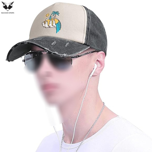หมวกเบสบอลวินเทจทรงสวย ระบายอากาศได้ดี สองสี ปักลายต้นปาล์ม เหมาะสำหรับใส่เที่ยวทะเลหรือเล่นกีฬาฤดูร้อน สำหรับทุกเพศ - Product Image 5