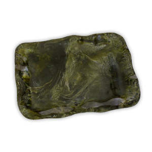 Bandeja de Resina Verde Oliva de Forma Irregular, Molde Artístico para Fundición, Decoración del Hogar, Plato de Servir Moderno para Mesa - Product Image 2